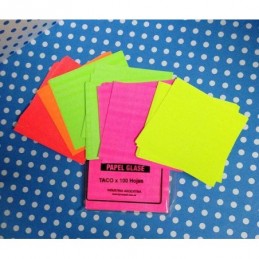 PAPEL GLASE FLUO X 100 1028...